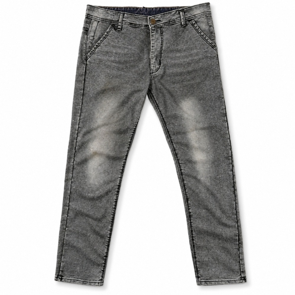 Hugo Boss Regular Fit Jeans Mens Grey Acid Wash Denim Pants
